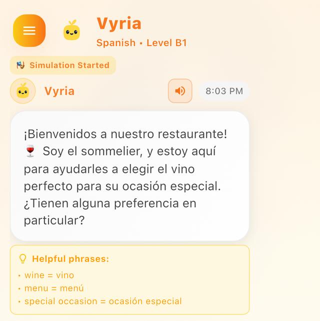Vyria App Screenshot