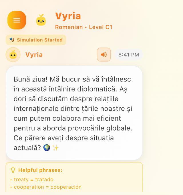 Vyria App Screenshot